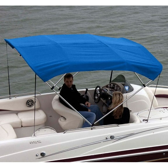 Shademate 80312 Polyester 4-Bow Bimini Top and Boot Only - Blue