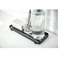 thumbnail image 5 of Yamazaki Home  Slotted Bathroom Tray, Steel - L 3.54 x W 9.45 x H  0.59 inches Black, 5 of 6