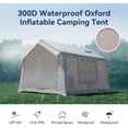 thumbnail image 3 of Slsy Inflatable Tents with Canopy for Camping, Blow Up Tent with Hand Pump, Easy Setup Inflatable Hot Tent with Stove Jack, Waterproof Oxford Air Glamping Tents for Camping Adult 4-6 Person, 3 of 10
