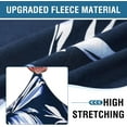 thumbnail image 3 of Stretch Dining Chair Covers Set of 6 Chair Covers for Dining Room Parsons Chair Slipcover Chair Protectors Covers Dining, Feature Modern Floral Printed Design, Navy, 3 of 6