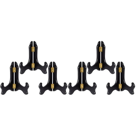 WORGEOUS 6 Pcs  Wooden Display Stand Wooden Easel Premium Plate Holder Display Rack