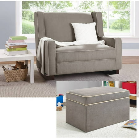 Baby Relax Hadley Double Rocker and Ottoman Bundle