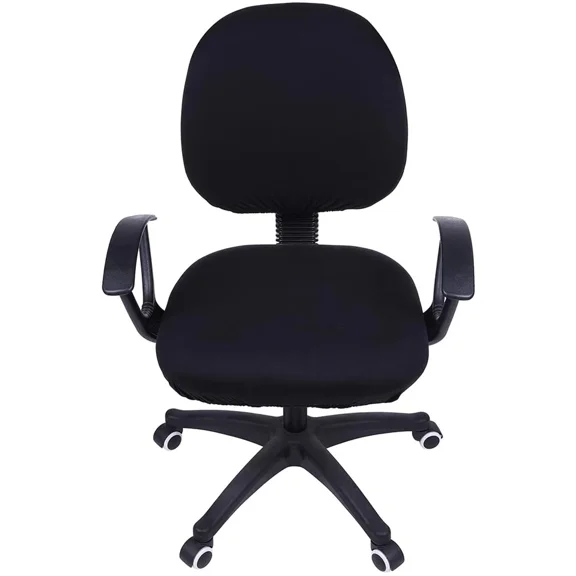 2-piece office chair cover stretch for office chair black