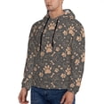 thumbnail image 3 of Lsque Animal Paw Pattern Casual Men's Hoodie,Hooded Sweatshirt with Kangaroo Pocket,Pullover Hoodie-Medium, 3 of 7