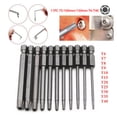thumbnail image 2 of Juego de puntas de destornillador, herramientas de atornillado con mango Hexagonal, aleación de acero Torx, carpintería, mano de reparación de alta precisión, 150mm, 11 piezas Methold  TO001011-03, 2 of 7