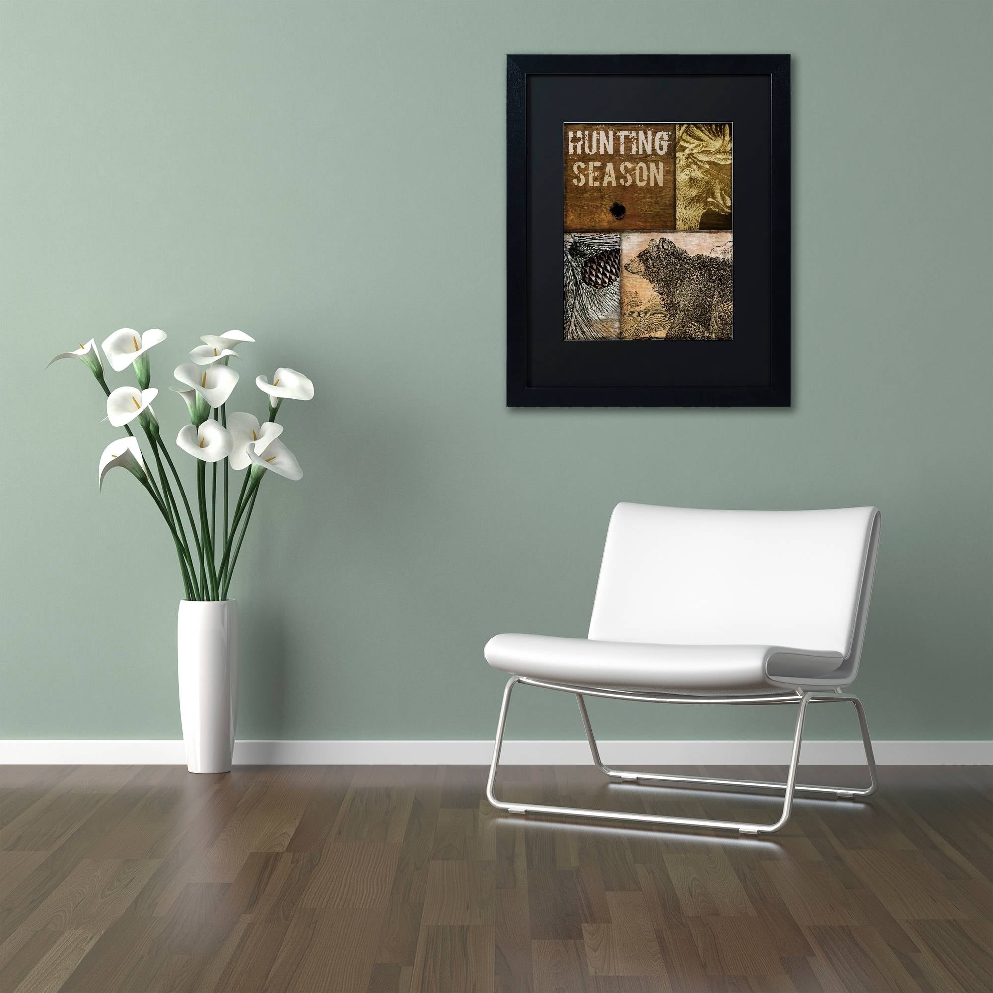 Trademark Fine Art "Hunting Season IV" Canvas Art by Color Bakery Black Matte, Black Frame