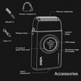 thumbnail image 5 of VGR 378 Electric Shavers for Men, Triple Floating Blade Foil Shaver Cordless Men's Electric Razor, 9000 RPM Motor Bald Shavers Titanium Foils with LED Display, Barber Supplies (Red), 5 of 6
