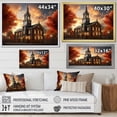 thumbnail image 4 of Designart "Country Charm of Religious Church" Spiritual Framed Wall Art Decor - Cabin Red Church Living Room Framed Canvas Art, 4 of 6
