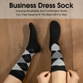 thumbnail image 2 of KOITHOT 5 Pairs Men Dress Socks, Lightweight Classic Crew Scocks for Men Size 10-13 Gift Set, 2 of 8
