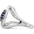 thumbnail image 3 of Sterling Silver Rhod-Plat Iolite Ring (Size 6) Made In Thailand qr7056-6, 3 of 5