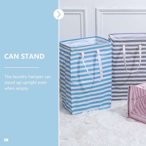 OULII Sky Foldable Laundry Basket with Handles, Storage Bin for Bedroom, Bathroom, and Home Organization