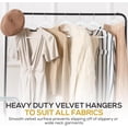 thumbnail image 7 of ACSTEP Velvet Hangers 40 Pack Non-Slip Suit Hangers with 360 Degree Rotatable Hook,Whtie, 7 of 7