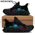 thumbnail image 1 of Zapatos casuales para mujer, zapatillas dentales divertidas con diseño de marca de dentista, zapatillas transpirables con cordones, calzado plano para mujer, 1 of 6