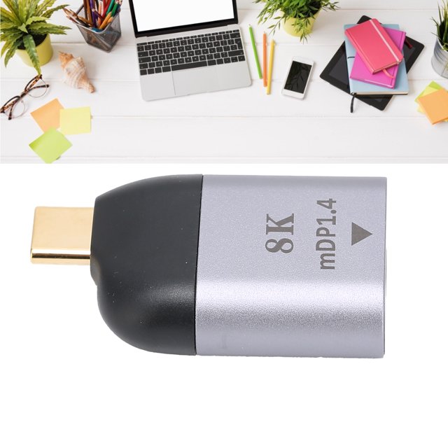 Cergrey Adaptateur Portable Typec Mâle vers MiniDP 4K à 60Hz pour /Android/OS X Périphériques de Sortie Vidéo