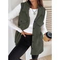 thumbnail image 6 of SHEWIN Womens Fleece Vest Sherpa Jackets Button Down Sleeveless Long Vest Winter Fall Warm Coat Outerwear, 6 of 10