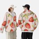thumbnail image 4 of Balery Strawberries Sudadera ligera de manga larga con capucha y protección solar UPF 50+ para hombre y mujer, ideal para pesca y running-X-Large, 4 of 7