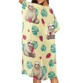 thumbnail image 4 of HELLHERO Sloths Bathing Suit Cover Up Polyester Lightweight Free Size Swimwear Coverup for Women, 4 of 6