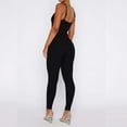 thumbnail image 5 of Jumpsuit Women Workout Seamless Jumpsuit Yoga Ribbed Bodycon Spaghetti Strap Leggings Romper,Black Women'S Polyester Jumpsuit XL, 5 of 9
