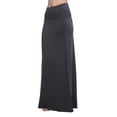 thumbnail image 4 of Urban CoCo Women's Fold-Over Flare Long Maxi Skirt ( Dark Shadow,XL), 4 of 6