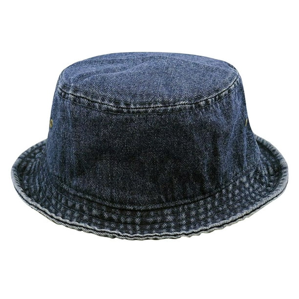 Washed Cotton Denim Bucket Hat Fisherman's Hat 1PCS 