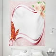 thumbnail image 1 of Butterfly Tapestry, Abstract Design with Floral Ornament and Vibrant Butterfly Wavy Lines Pale Pink, Fabric Wall Hanging Decor for Bedroom Living Room Dorm, 5 Sizes, Multicolor, by Ambesonne, 1 of 1
