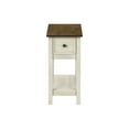 thumbnail image 5 of Coffee Tables Accent Table, End, Side Table, 2 Tier, Narrow, Bedroom, Lamp, Storage Drawer, Antique White Veneer, Brown Veneer, Transitional,Wooden Coffee Tables, 5 of 11