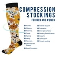 thumbnail image 2 of FORMRS Womens Knee High Socks Casual Long Thick Travel Daily Wear, 1 Pair, Yellow Flowers, 2 of 6