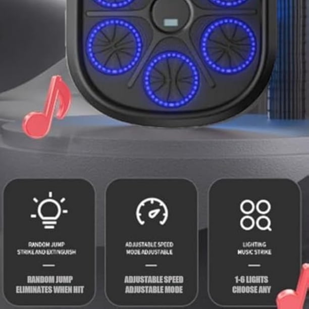 Music Boxing Machine Adulte - Jeu De Boxe Murale Musicale Avec Lumières LED Et Application