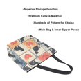 thumbnail image 3 of FORMRS Womens Canvas Tote Bag with Zipper Inner Pocket Shoulder Handbag, Cats and Hearts, 3 of 7