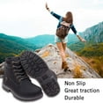 thumbnail image 4 of Women's Work Waterproof Hiking Combat Boots Lace up Low Heel Booties Ankle Boots, 4 of 13