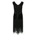 thumbnail image 2 of DailyTrove Women's Fringe Flapper Dress-Sleeveless-Midi-Polyester-for 1920s Party/Costume Event-Vintage Fringe, 2 of 6