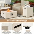 thumbnail image 7 of Costway 28 x 28 Propane Metal Stainless Steel Fire Pit Table with Hideaway Tank Holder Durable, 7 of 7