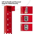 thumbnail image 6 of KAER Metal Locker with 5 Doors 66“ Storage Locker for Employees andstudent with Card Slot Lockable Steel Locker for School Gym Home Office Staff, 6 of 7