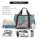 thumbnail image 5 of Fotbe blue pink colorful cracked texture Bolsa de Viaje con Estampado, Bolsa de Fin de Semana para Mujer con Compartimento para Zapatos, Bolsa de Gimnasio con Bolsillo Húmedo, 5 of 7