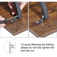 thumbnail image 6 of VECELO Folding TV Tray, Portable Dinner/Snack Table with Cup Holder, Set of 2, Brown, 6 of 7