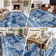 thumbnail image 6 of Navy Blue Retro Summer Washable Living Room Rugs 5'x7', Sea Turtle Starfish Coral Ocean Low Pile Throw Large Area Rugs Non-Slip Sturdy Edge Binding Carpet for Dining Room Bedside Kitchen, 6 of 9