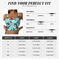 thumbnail image 5 of Uemuo Blue Floral with Butterflies Pattern Women's Sports Bra - High Impact Support, Breathable, and Comfortable Athletic Bra for Running, Yoga, and Workouts, 5 of 9