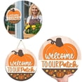 thumbnail image 2 of Dsscvnef Thankgiving Hello Fall Sign for Front Door Thankgiving Pumpkins Door Signs With Maple Leaf Farmhouse Front Porch Hanging for Home Hallway Living Room Thankgiving, 2 of 7