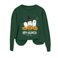 thumbnail image 4 of Oversized Sweatshirts for Women Loose Fit Ghost Pumpkin Printed Crew Neck Halloween Sweaters Warm Comfortable Soft Tops Long Sleeve Loungewear Y2K Outfits Fall Winter Pullover Tops, 4 of 4