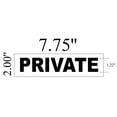 thumbnail image 2 of PRIVATE DOOR SIGN (WHITE 2 X 7.75 ), 2 of 2