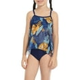 thumbnail image 3 of Inevnen Mother and Daughter Swimwear Family Matching Swimsuit Mommy and Me Bathing Suits Two-Pieces Falbala Bikini Set, 3 of 8