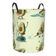 thumbnail image 2 of Balery Avocado for Exercise Round Laundry Basket with Handles Waterproof Freestanding Laundry Hamper for Clothes Toys in the Dorm and Family-Small, 2 of 8