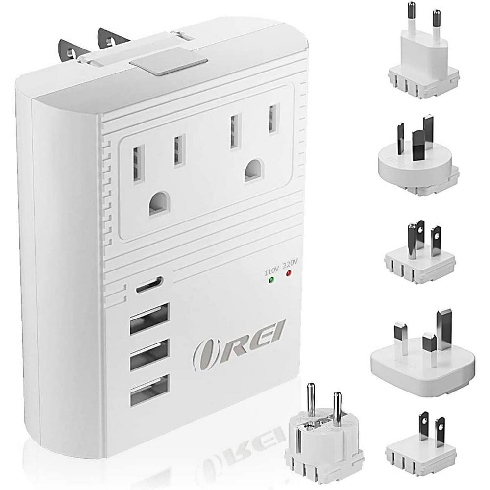 Orei World Travel Plug Adapter M8 Max 3 USB + Pd 18W USBC Input 2