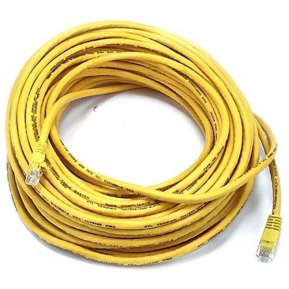 Monoprice 75 Feet 24AWG Cat6 550MHz UTP Ethernet Bare Copper Network Cable, Y...