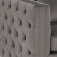 thumbnail image 4 of 39 Inch Tuxedo Style Accent Chair, Tufted Sides and Sleek Metal Feet, Gray, 4 of 5