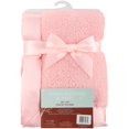 TL Care® Pink Sherpa Receiving Blanket