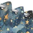 thumbnail image 3 of Stars and Moon in Starry Sky Curtains Black Out Curtains for Sliding Glass Doors Bedroom Living Room Bathroom 2 Panels Set, 3 of 5