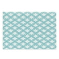 thumbnail image 1 of Turquoise Cutting Board, Geometric Circle Round Oriental Traditional Moroccan Style Simple Pattern Print, Decorative Tempered Glass Cutting and Serving Board, Large Size, White Blue, by Ambesonne, 1 of 1
