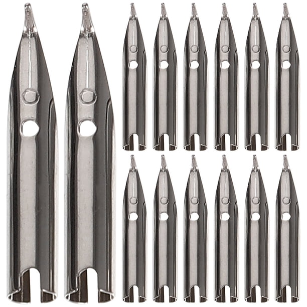 15 piezas Fuente de la fuente Nibs Universal Fountain Pen Nibs Estudiantes Pen Nibs Reemplazo Nibs Pen punta de lápiz