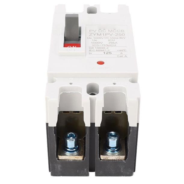 Disyuntor De Caja Moldeada, MCCB 2P Interruptor Disyuntor De Batería Solar Carcasa Retardante De Llama Corriente Nominal 125A Capacidad De Ruptura 20KA Para Granja